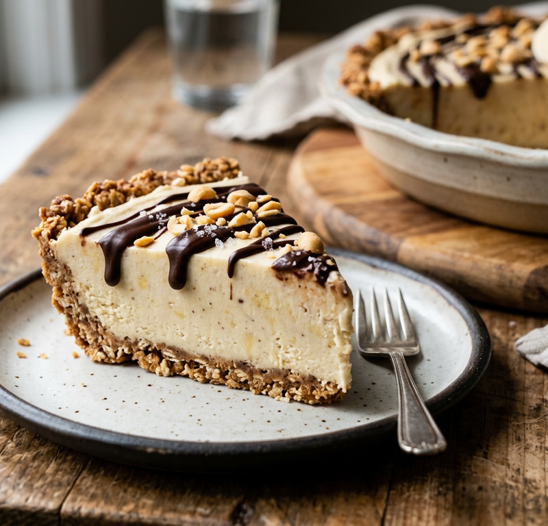 Frozen Peanut Butter Banana Pie