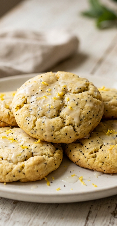 Lemon Poppy Seed Protein Cookies