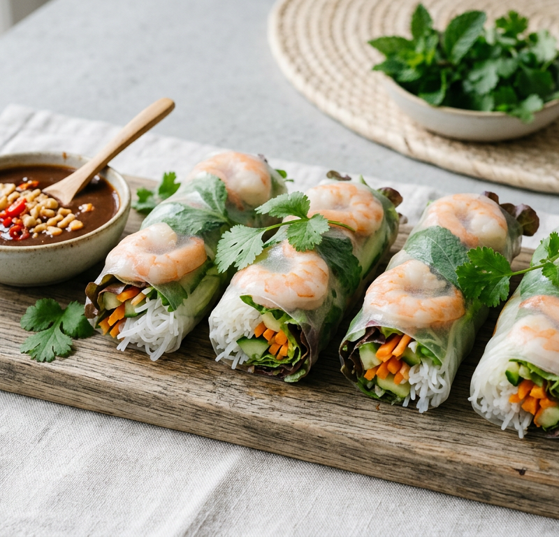 Asian-Inspired Rice Paper Rolls