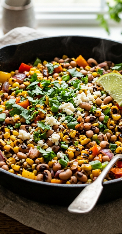 Charred Corn & Black-Eyed Pea Skillet