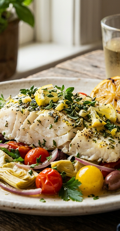 Herbed Mediterranean Cod