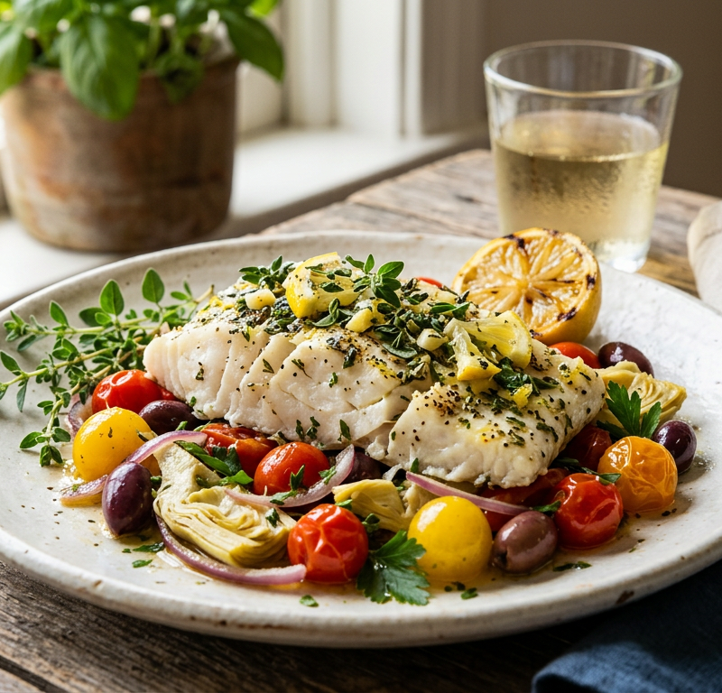 Herbed Mediterranean Cod