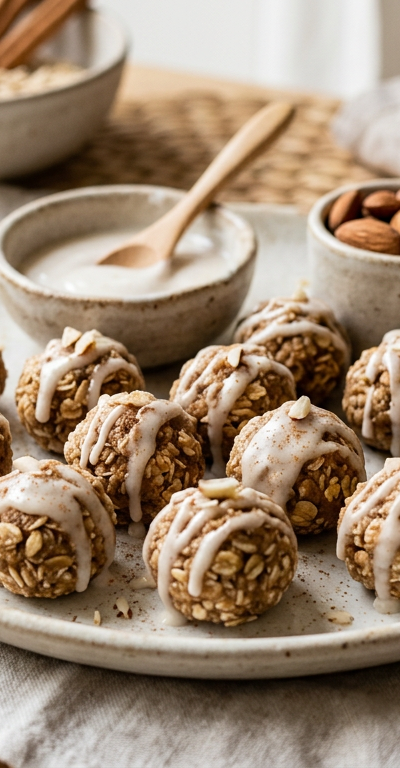 Cinnamon Roll Protein Bites