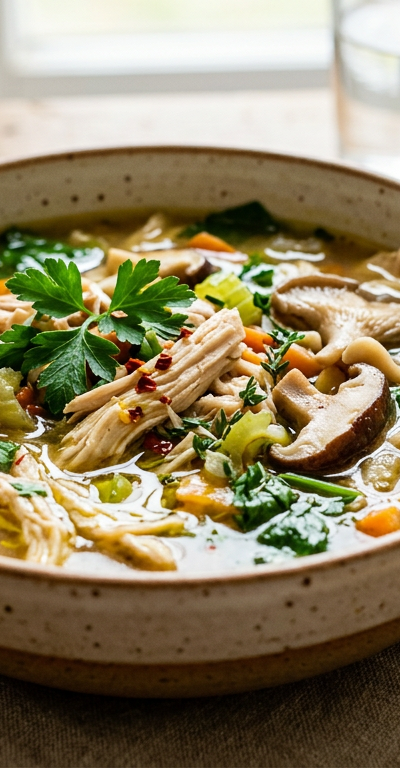 Chicken Bone Broth Recovery Soup