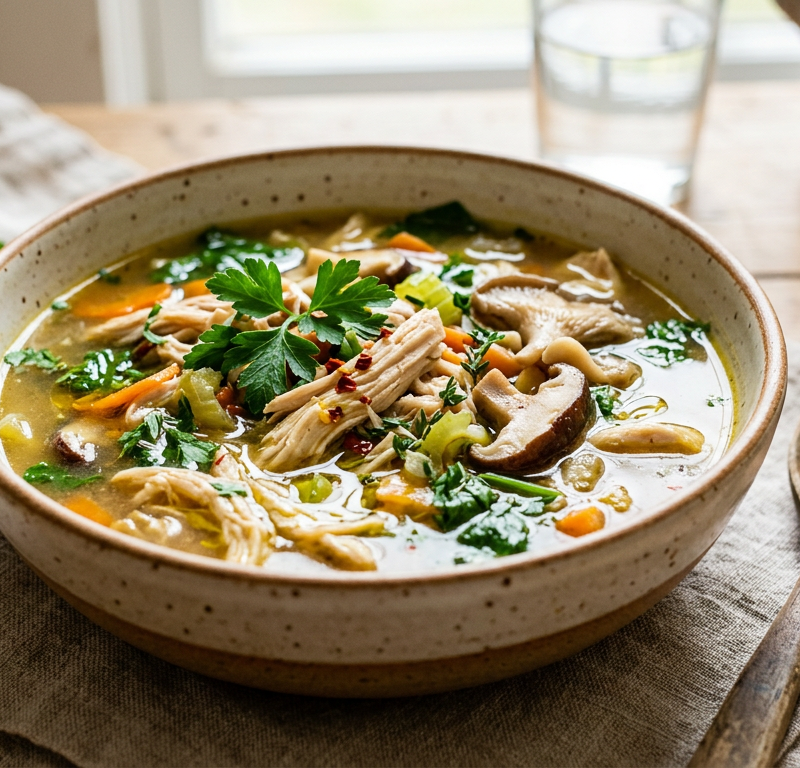 Chicken Bone Broth Recovery Soup