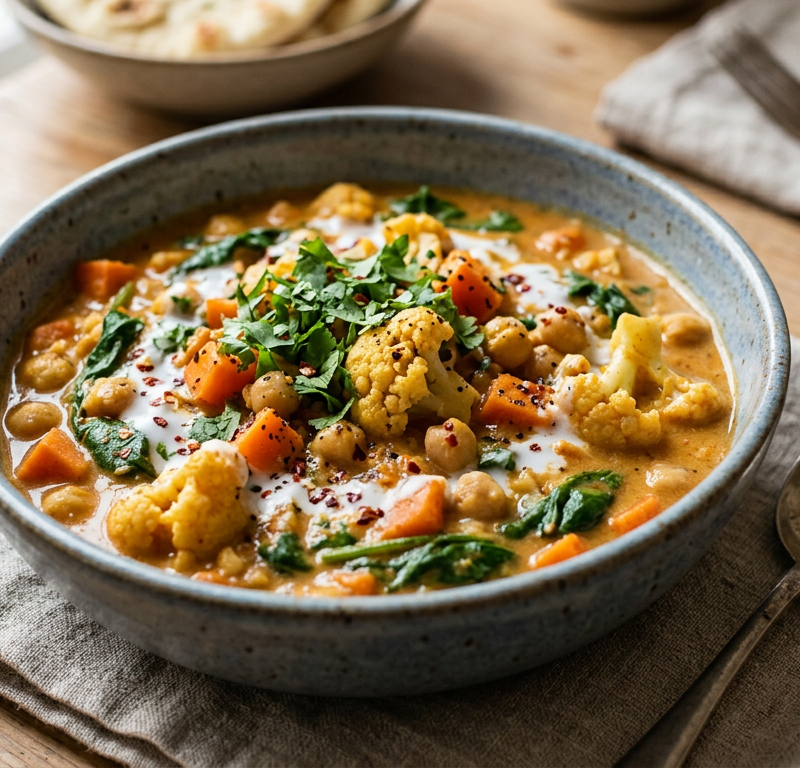 Coconut Vegetable & Chickpea Curry