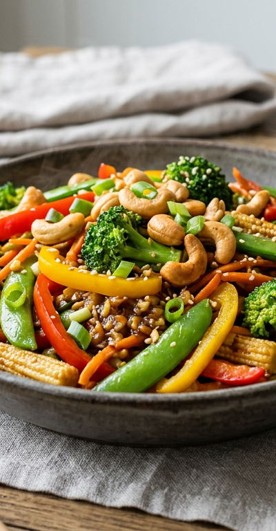 Peanut-Free Cashew Vegetable Stir-Fry