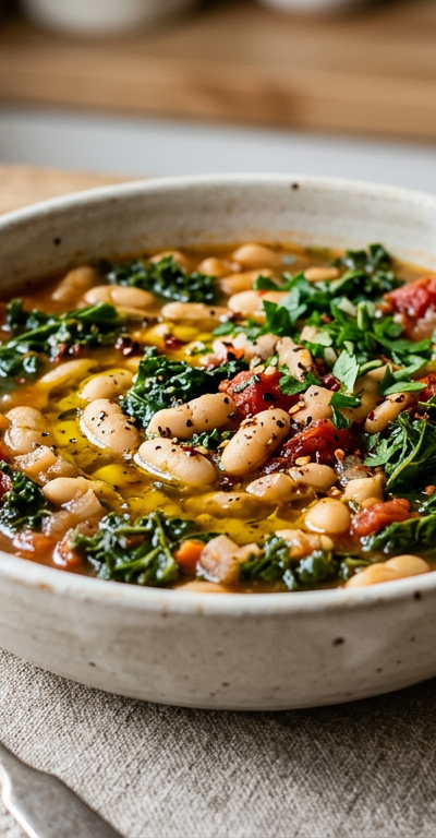Smoky White Bean & Kale Stovetop Stew