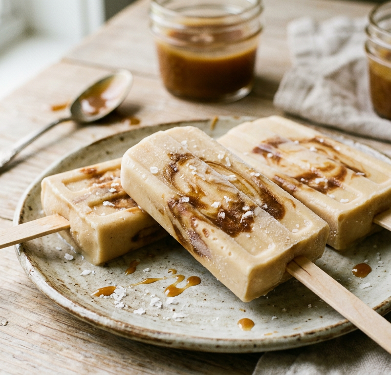 Frozen Butterscotch Pudding Pops