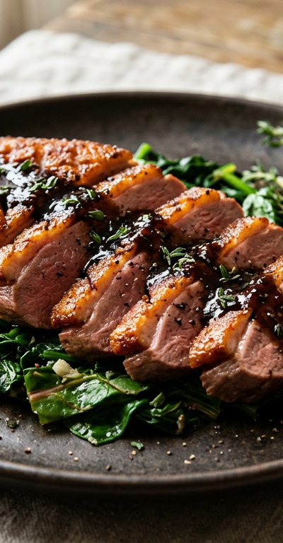 Seared Duck Breast with Balsamic-Fig Reduction (Sugar-Free)