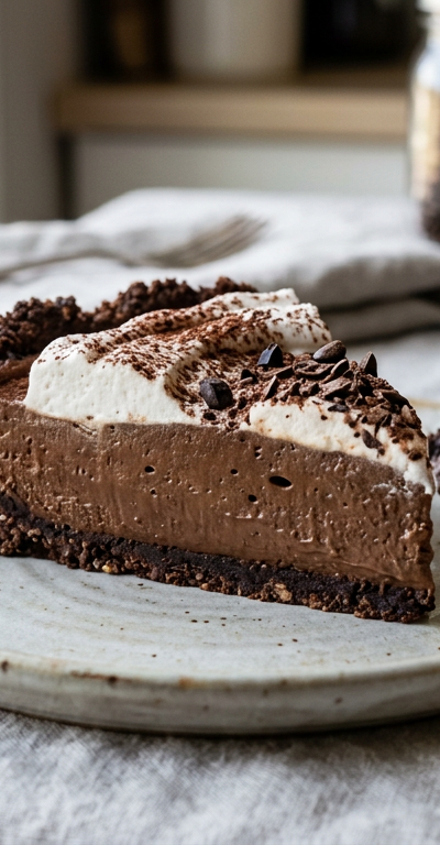 Cold Brew Chocolate Icebox Pie