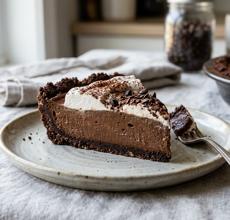 Cold Brew Chocolate Icebox Pie