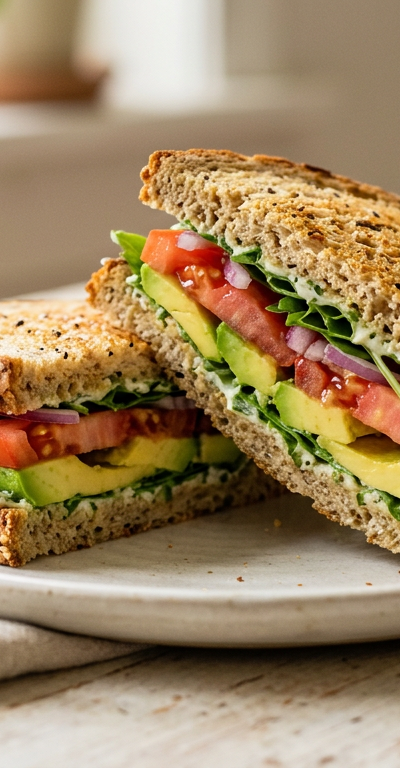 Gluten-Free Avocado and Tomato Sandwich