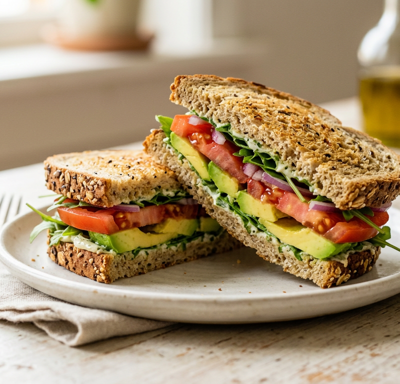 Gluten-Free Avocado and Tomato Sandwich