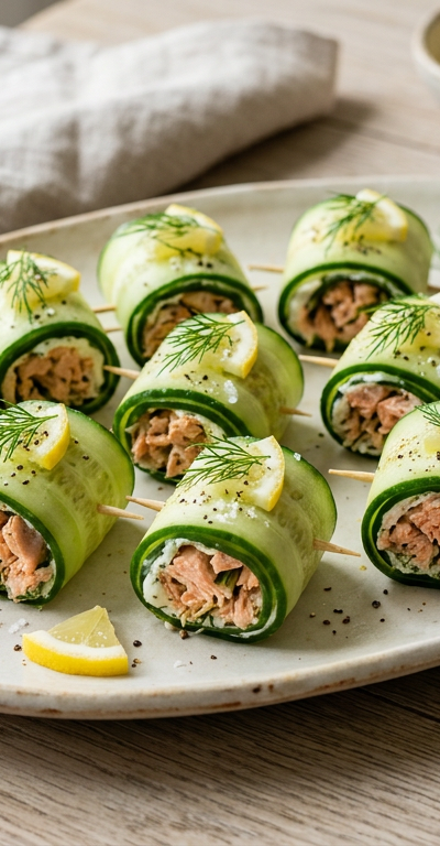 Cucumber Salmon Roll-Ups
