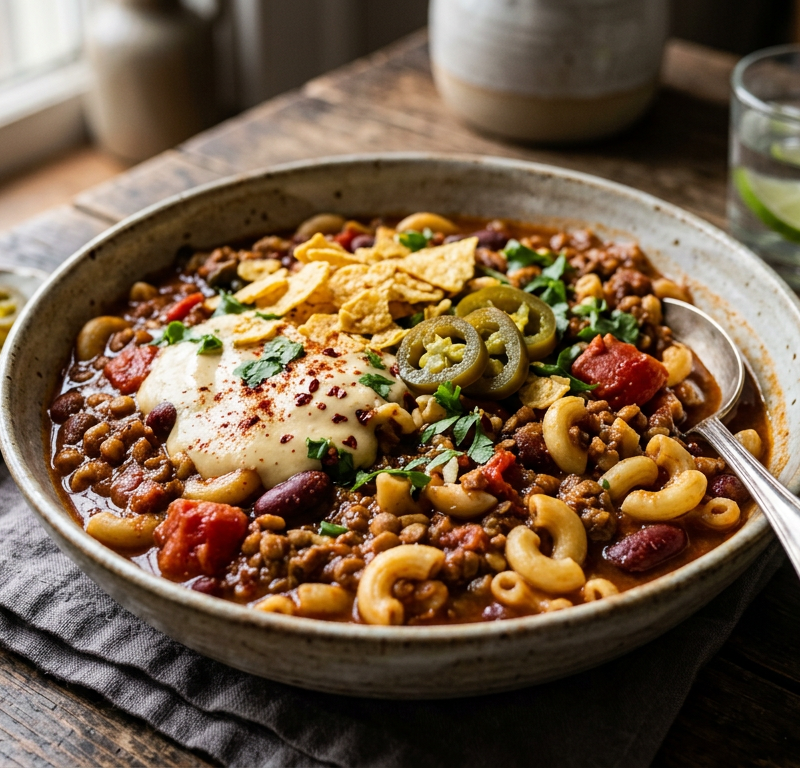 Smoky Three-Pepper Vegan Chili Mac