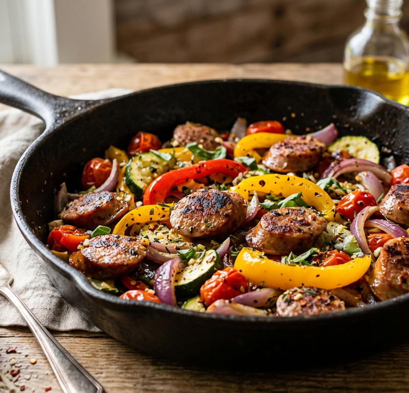 Gluten-Free Sausage and Vegetable Skillet