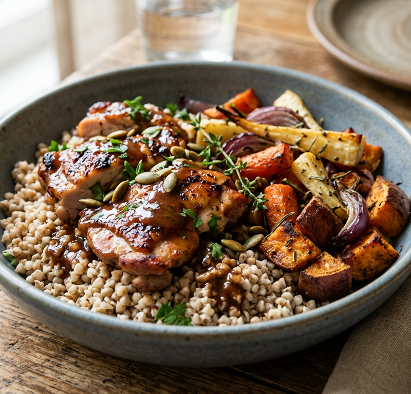 Smoky Chicken & Buckwheat Harvest Bowl