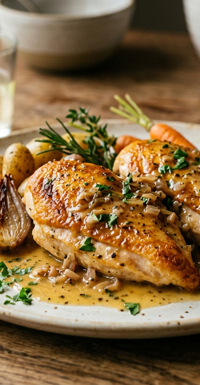 Pan-Seared Chicken with Pan Sauce