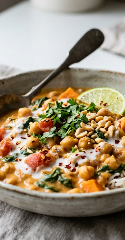 Coconut Chickpea Peanut Stew
