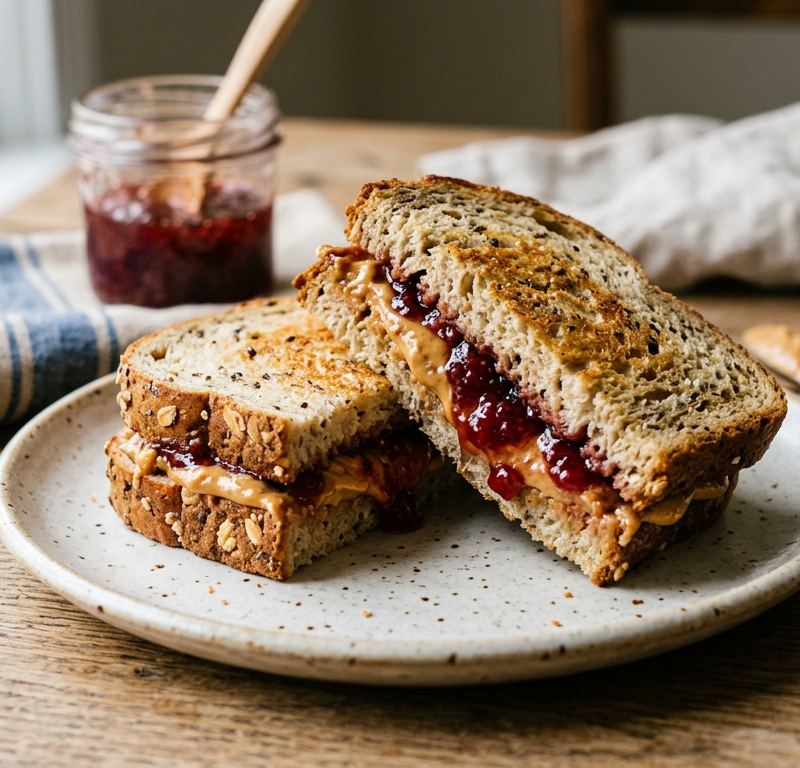 Gluten-Free Peanut Butter and Jelly Sandwich
