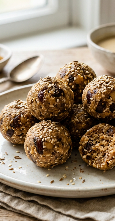 Cumin Chickpea and Date Energy Bites