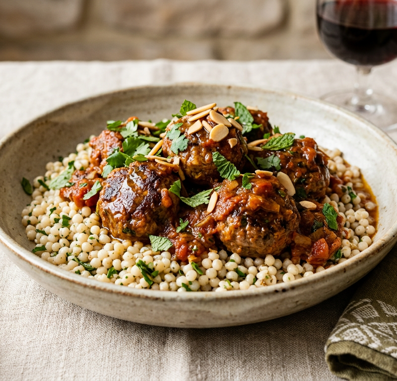 Spiced Lamb Meatballs in Cinnamon-Tomato Sauce