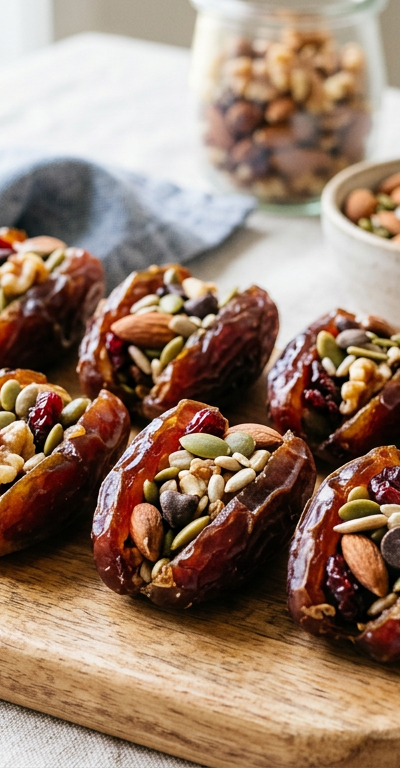 Trail Mix Stuffed Dates