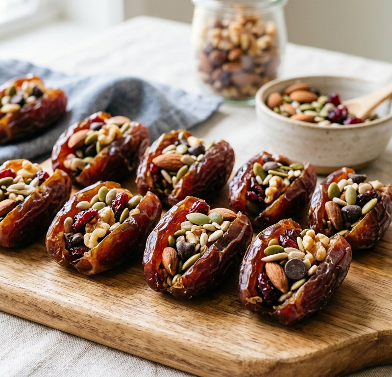 Trail Mix Stuffed Dates