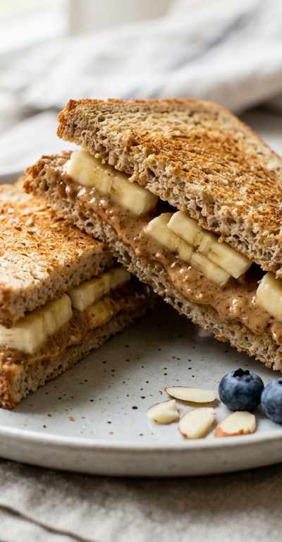 Gluten-Free Almond Butter and Banana Sandwich