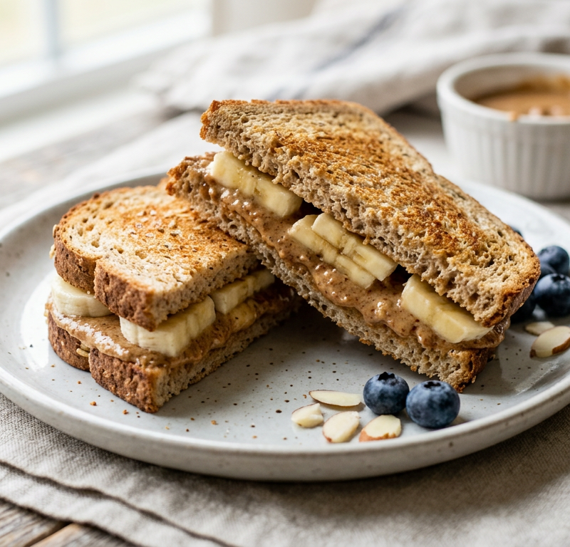 Gluten-Free Almond Butter and Banana Sandwich