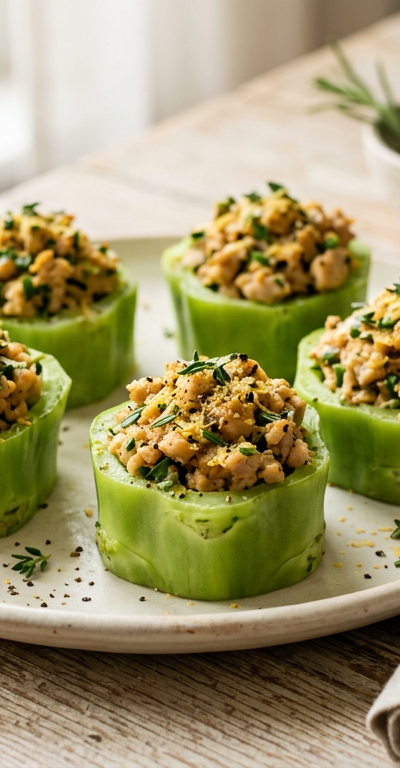 Broccoli Stem Protein Cups