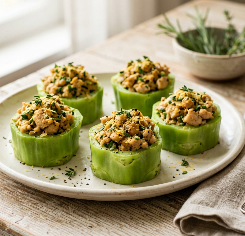 Broccoli Stem Protein Cups