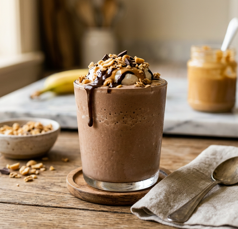 Chocolate Peanut Butter Recovery Shake