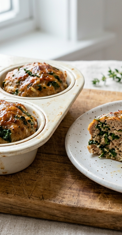 Turkey and Kale Mini Meatloaves