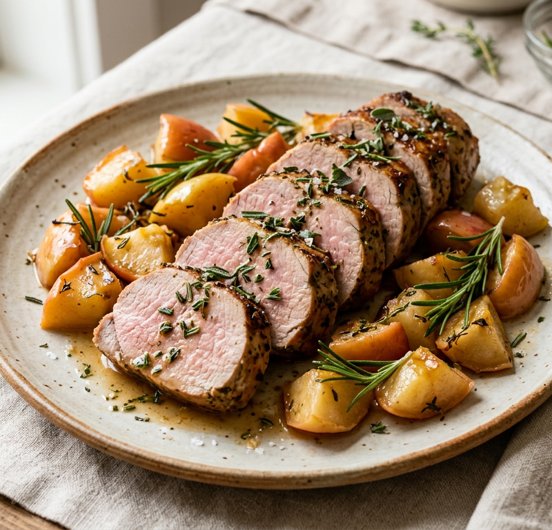 Gluten-Free Pork Tenderloin with Apples