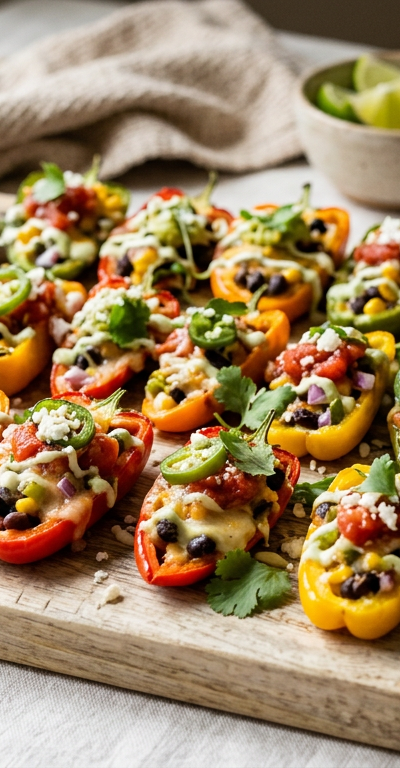 Mini Bell Pepper Nacho Boats