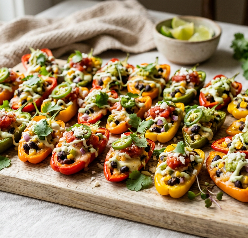 Mini Bell Pepper Nacho Boats