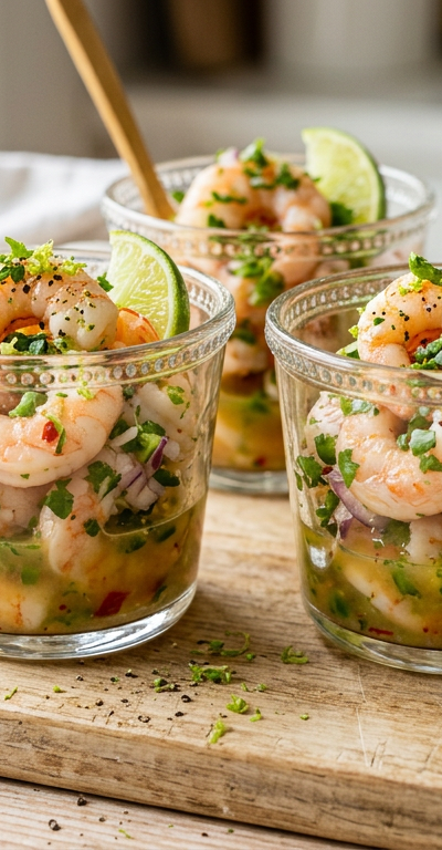 Zesty Lime Shrimp Cocktail Cups