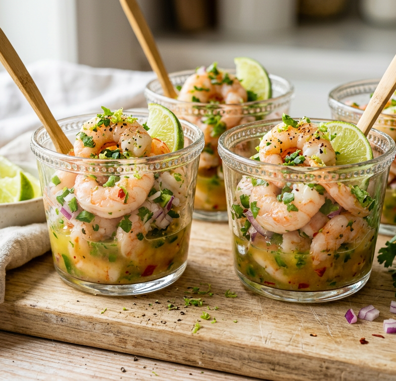 Zesty Lime Shrimp Cocktail Cups