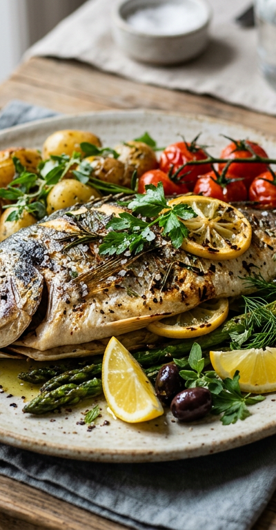 Mediterranean Grilled Fish with Lemon