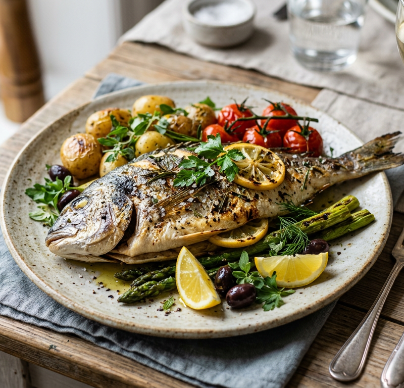 Mediterranean Grilled Fish with Lemon