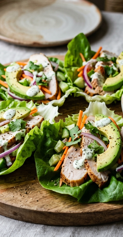 Turkey and Avocado Lettuce Wraps