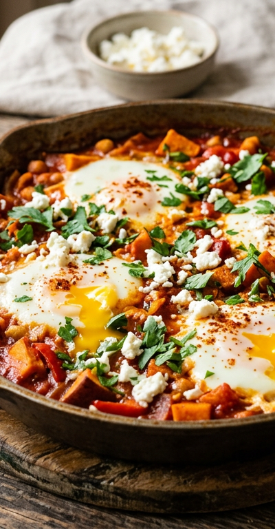 Harissa Chickpea Shakshuka with Sweet Potato
