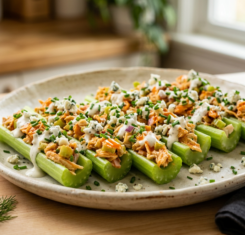 Buffalo Chicken Celery Sticks