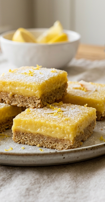Coconut Flour Lemon Bars
