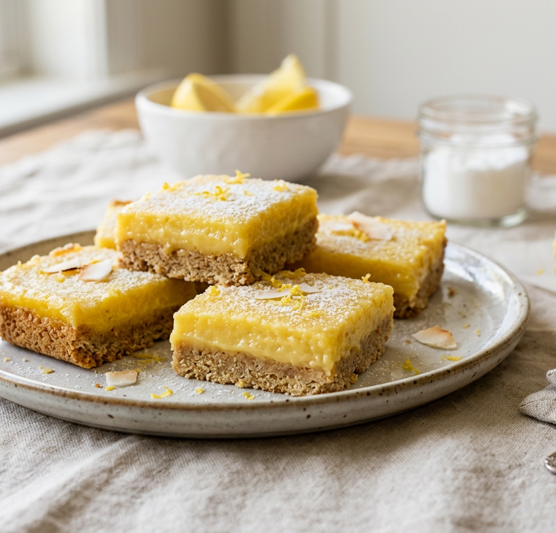 Coconut Flour Lemon Bars