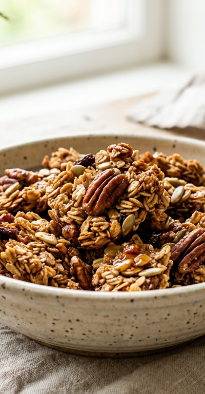 Maple Pecan Crunch Granola Clusters