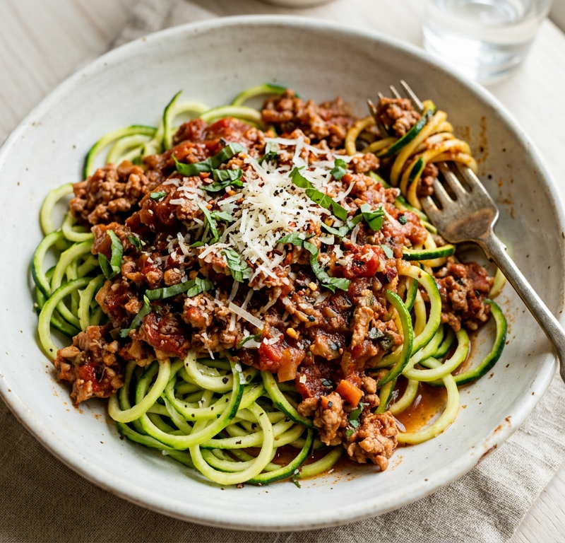 Zucchini Noodle Turkey Bolognese