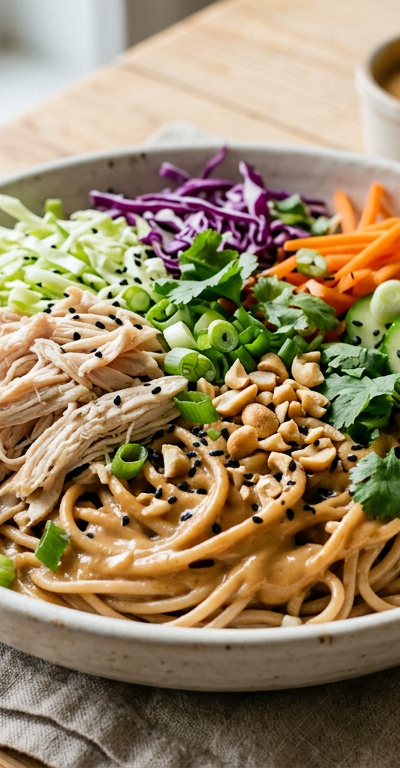 Peanut Chicken Noodle Bowl